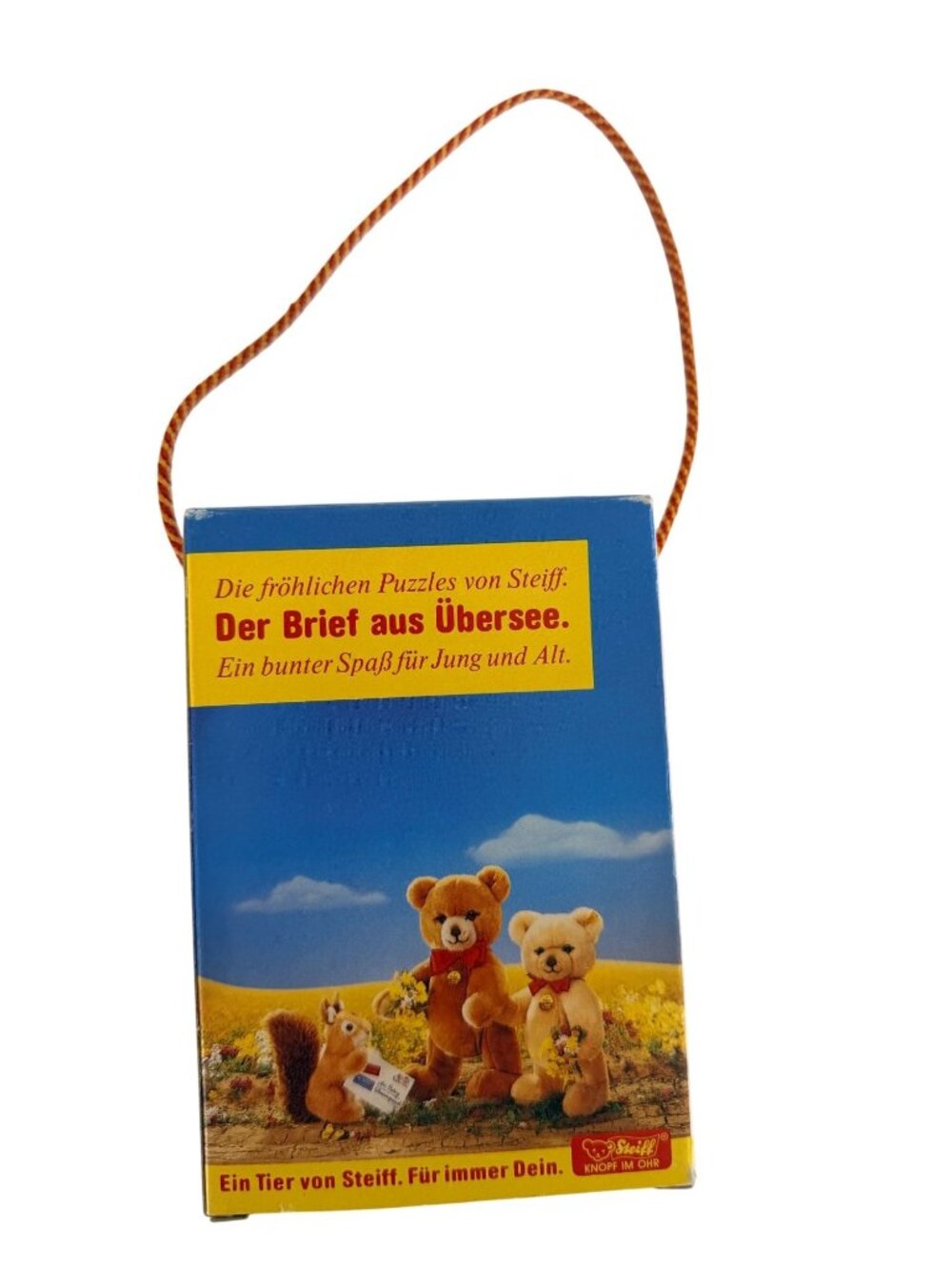 Vintage RARE NIB Steiff Der Brief aus Übersee Jigsaw Puzzle Germany Rope Handle
